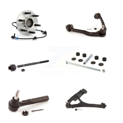 Bearing Lower Upper Arm Tie Rod & Link Front Left Kit (6Pc) For GMC Sierra 1500