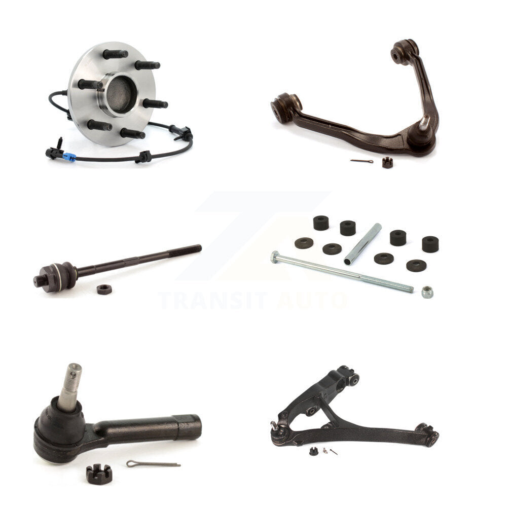 Bearing Lower Upper Control Arm Tie Rod Link Front Left Kit (6Pc) For Chevrolet