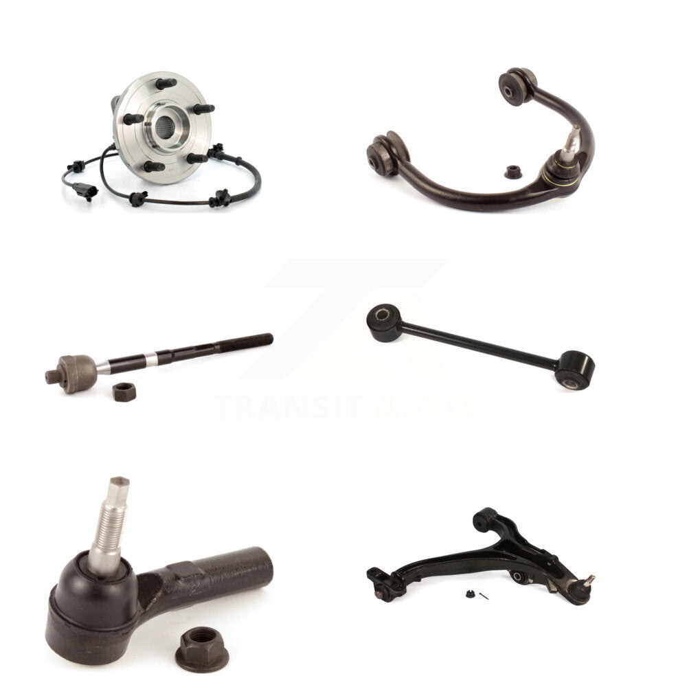 Bearing Lower Upper Control Arm Tie Rod Link Front Left Kit (6Pc) For Jeep Grand