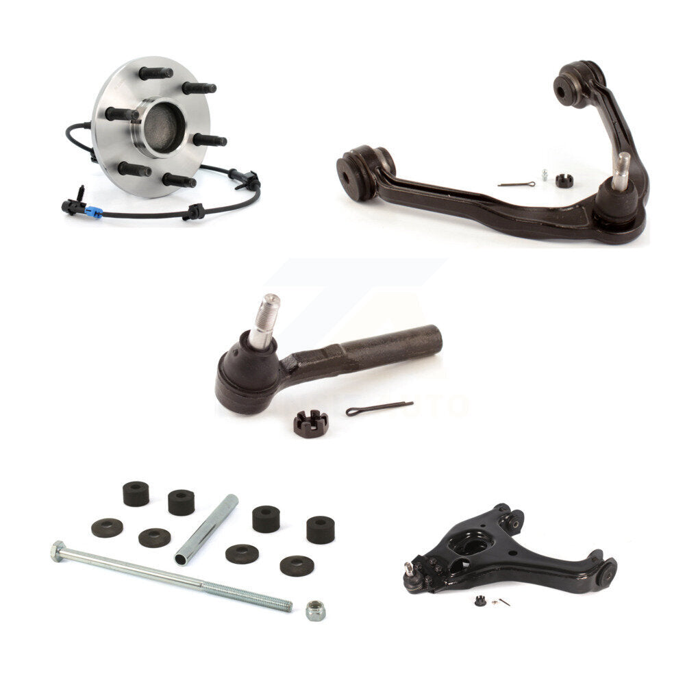 Bearing Lower Upper Control Arm Outer Tie Rod Link Front Left Kit (5Pc) For 1500