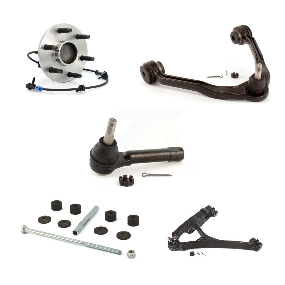 Bearing Lower Upper Control Arm Outer Tie Rod Link Front Left Kit (5Pc) For GMC