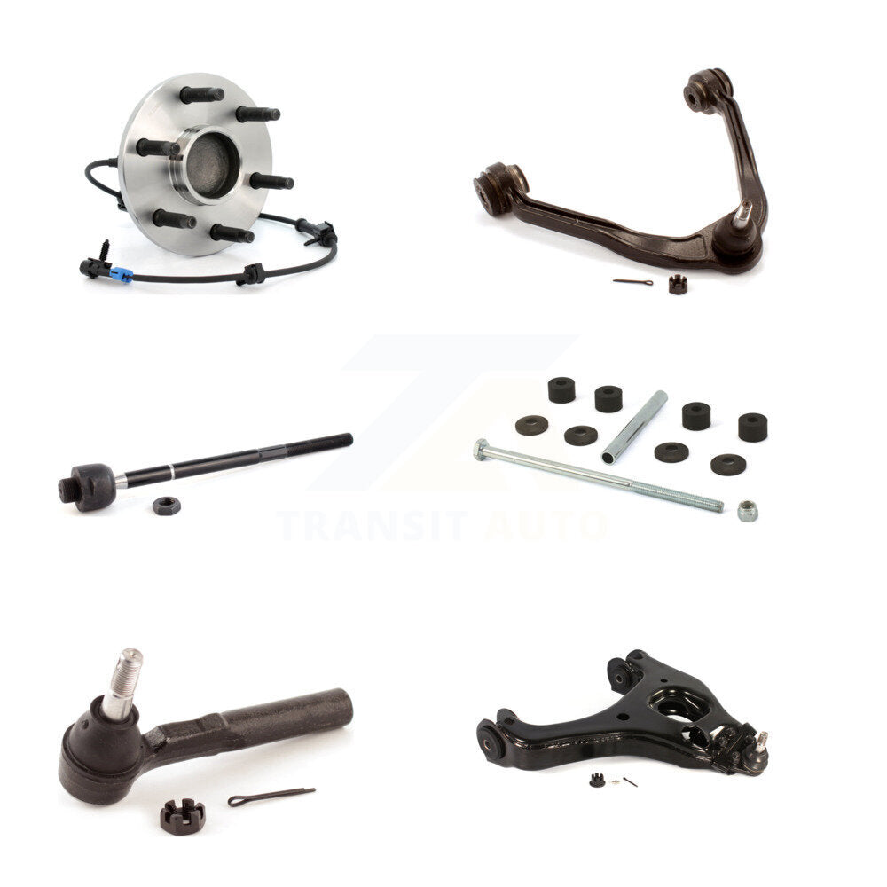 Bearing Lower Upper Control Arm Tie Rod Link Front Right Kit (6Pc) For Chevrolet