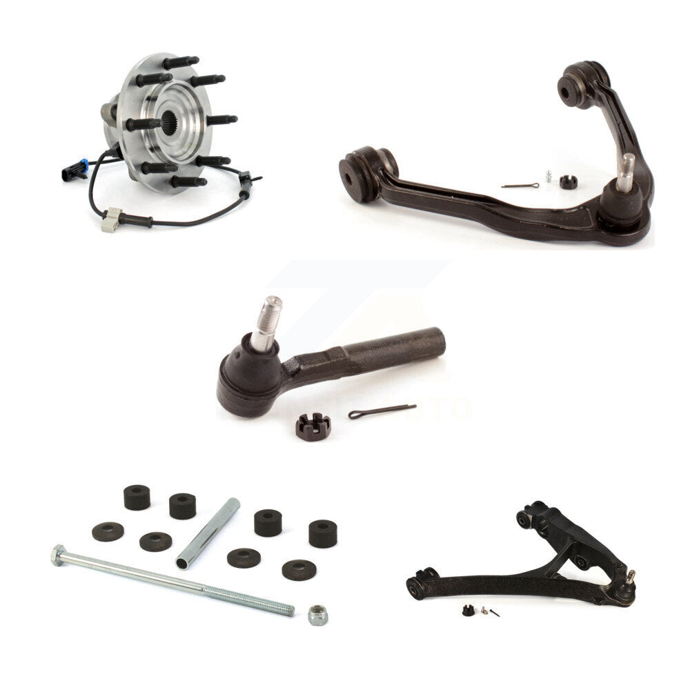 Bearing Lower Upper Control Arm Outer Tie Rod Link Front Right Kit (5Pc) For GMC