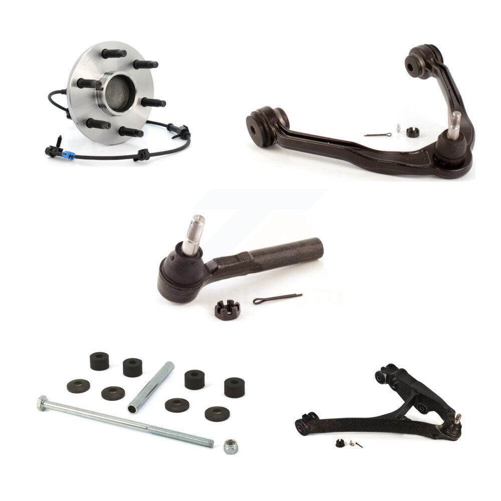 Bearing Lower Upper Arm Outer Tie Rod Link Front Right Kit (5Pc) For GMC Sierra