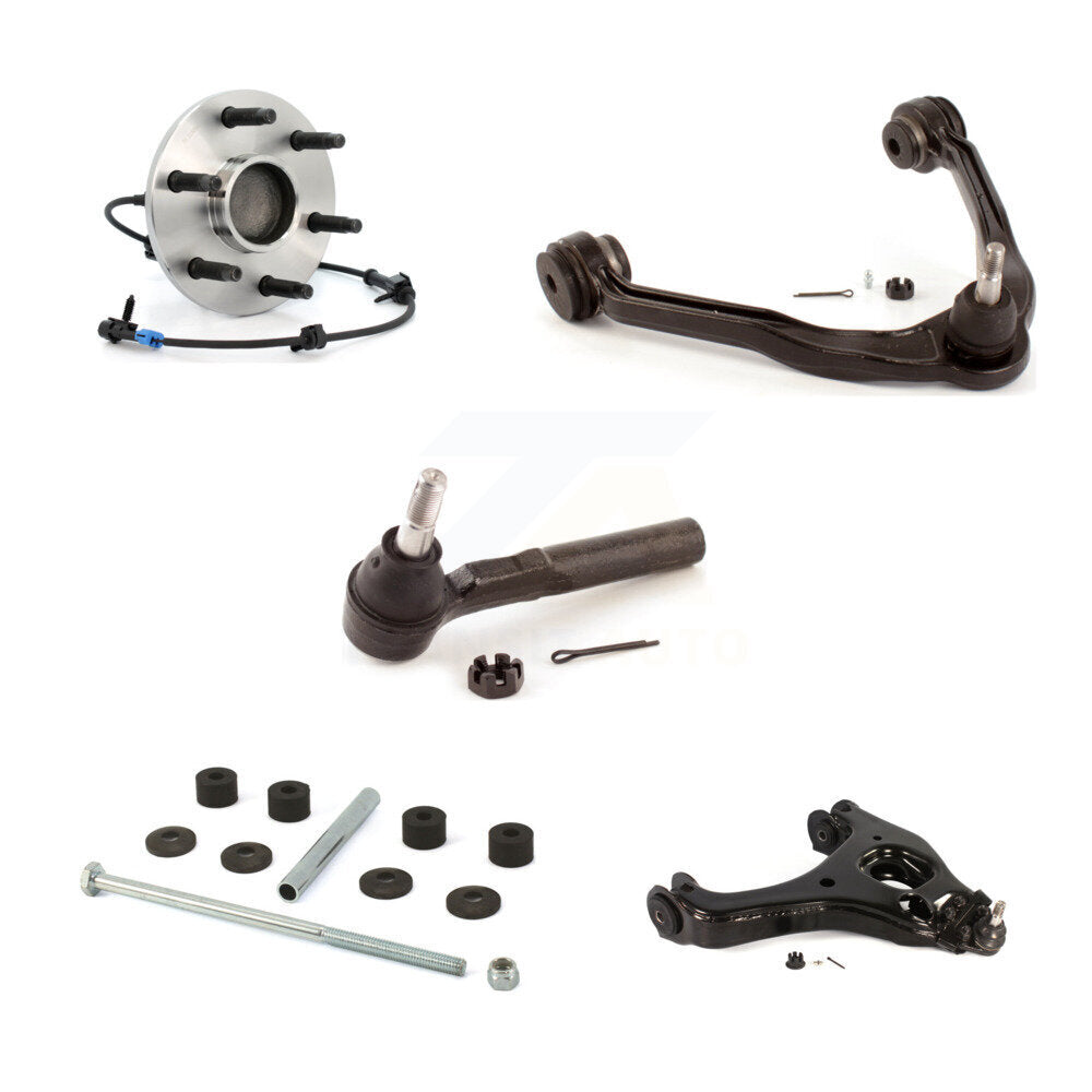 Bearing Lower Upper Control Arm Outer Tie Rod Link Front Right Kit (5Pc) For GMC