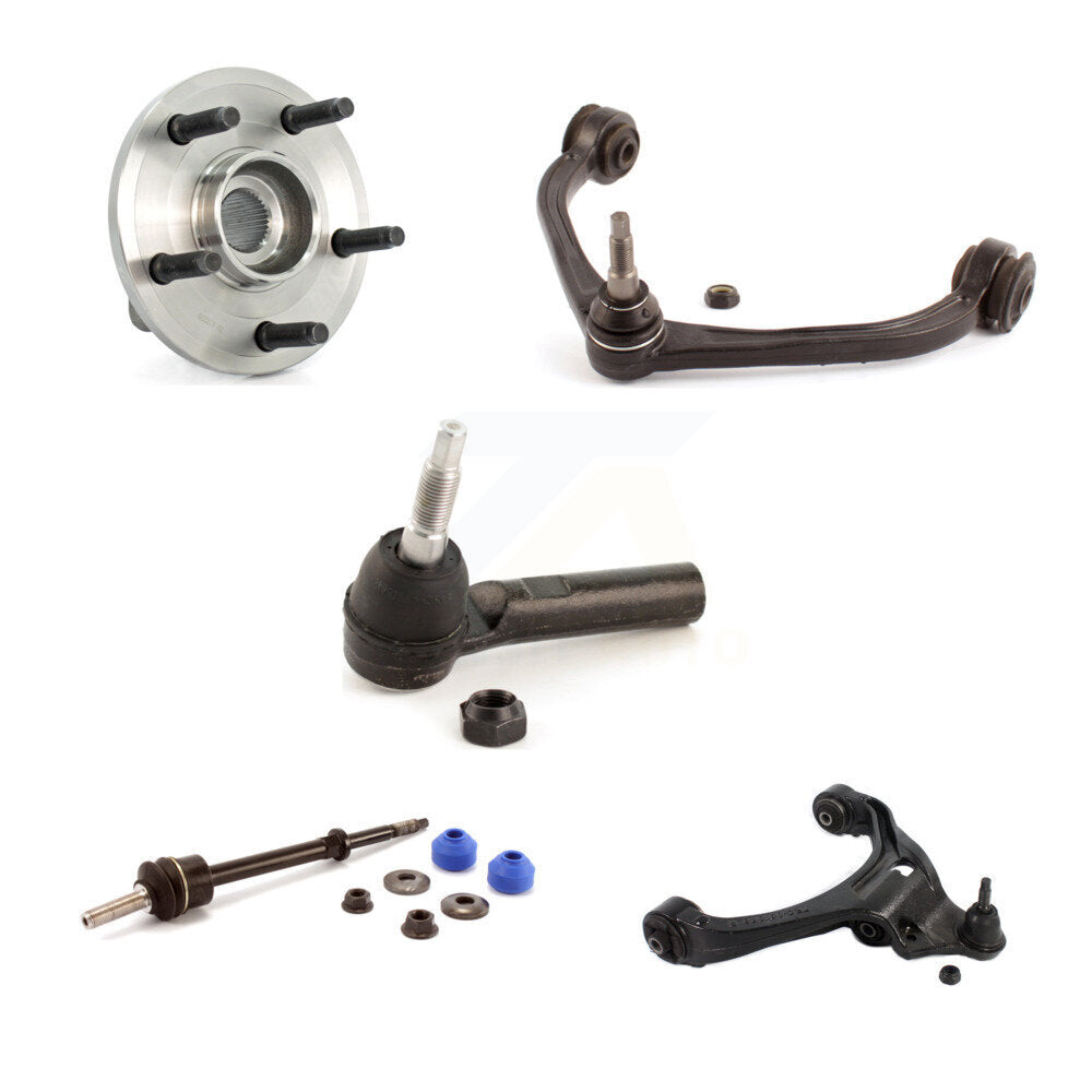 Hub Bearing Lower Upper Arm Outer Tie Rod & Link Front Right Kit (5Pc) For Dodge