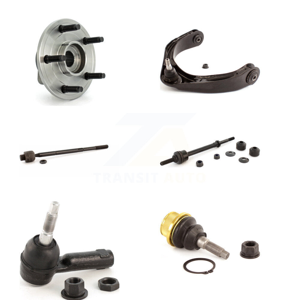 Hub Bearing Upper Control Arm Lower Ball Joint Tie Rod Link Front Right Kit For