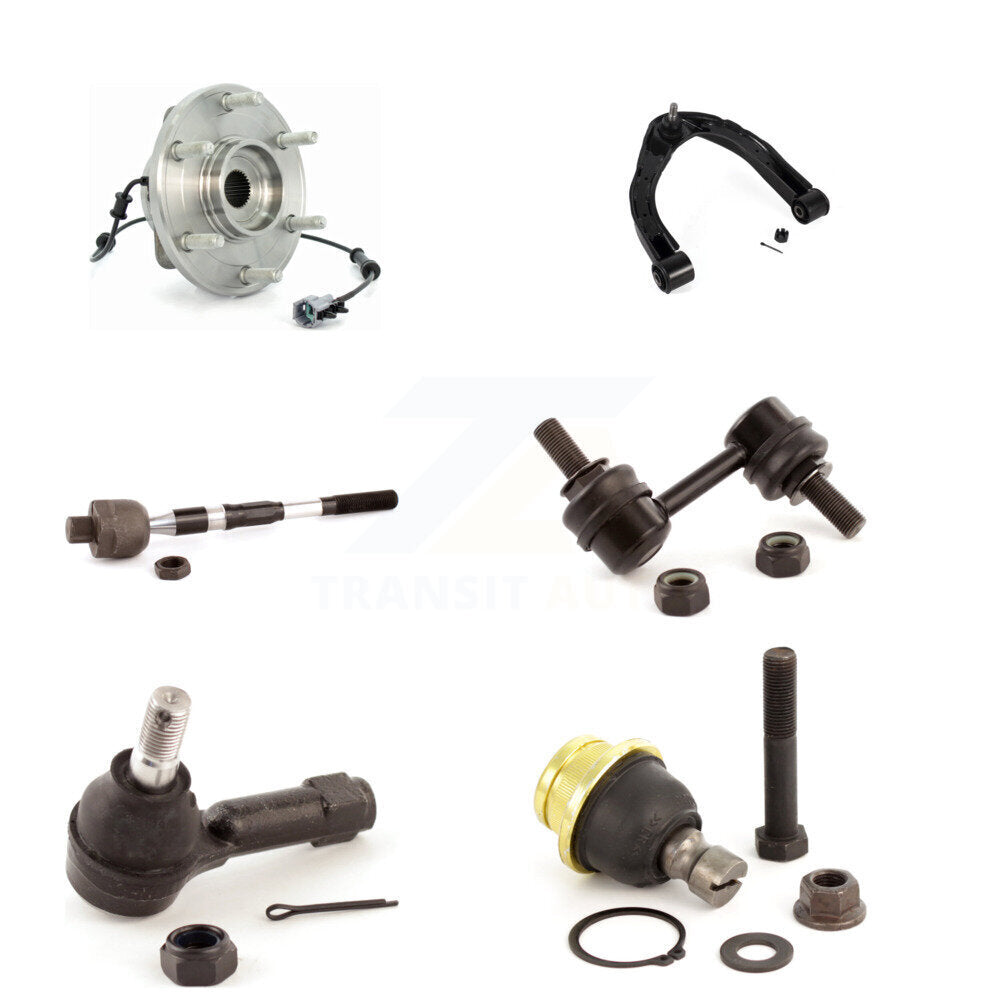Hub Bearing Upper Control Arm Lower Ball Joint Tie Rod Link Front Right Kit For