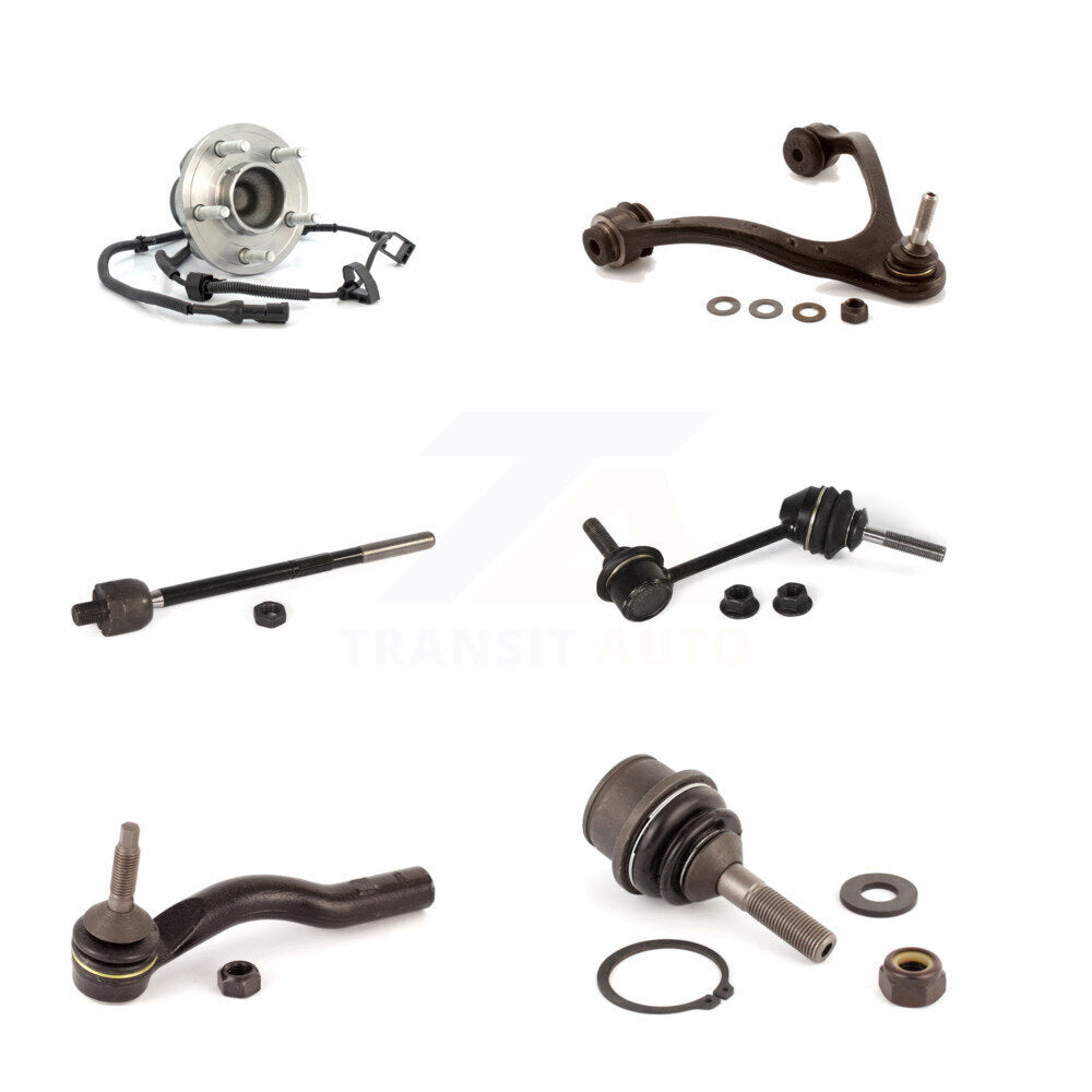 Bearing Upper Arm Lower Ball Joint Tie Rod & Link Front Right Kit (6Pc) For Ford