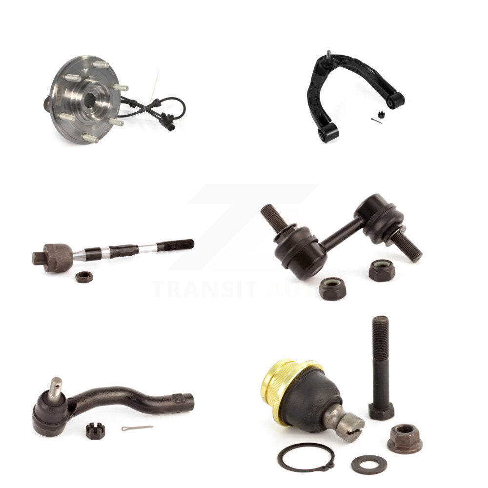 Hub Bearing Upper Control Arm Lower Ball Joint Tie Rod Link Front Right Kit For