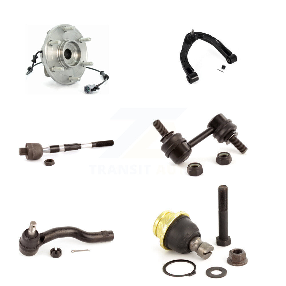 Bearing Upper Arm Lower Ball Joint Tie Rod Link Front Right Kit (6Pc) For Nissan