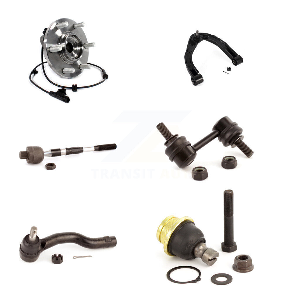 Bearing Upper Arm Lower Ball Joint Tie Rod & Link Front Right Kit (6Pc) For QX80