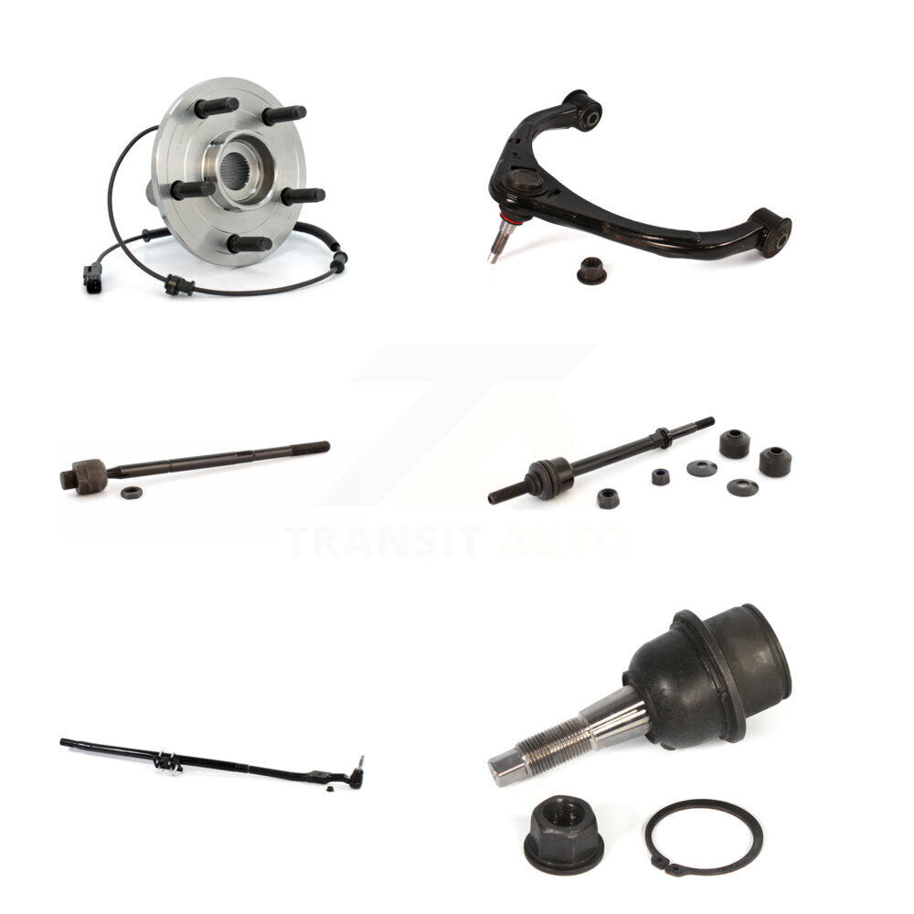 Hub Bearing Upper Control Arm Lower Ball Joint Tie Rod Link Front Right Kit For
