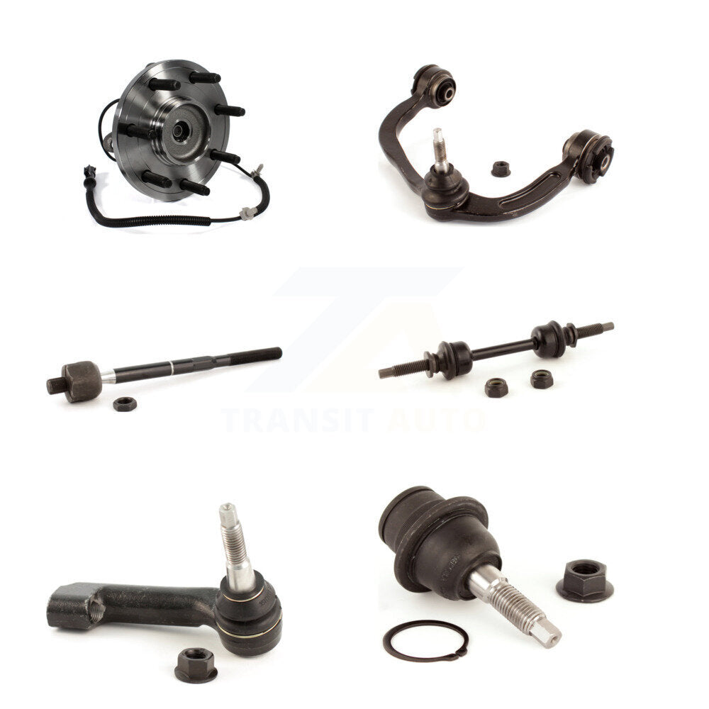 Hub Bearing Upper Control Arm Lower Ball Joint Tie Rod Link Front Right Kit For