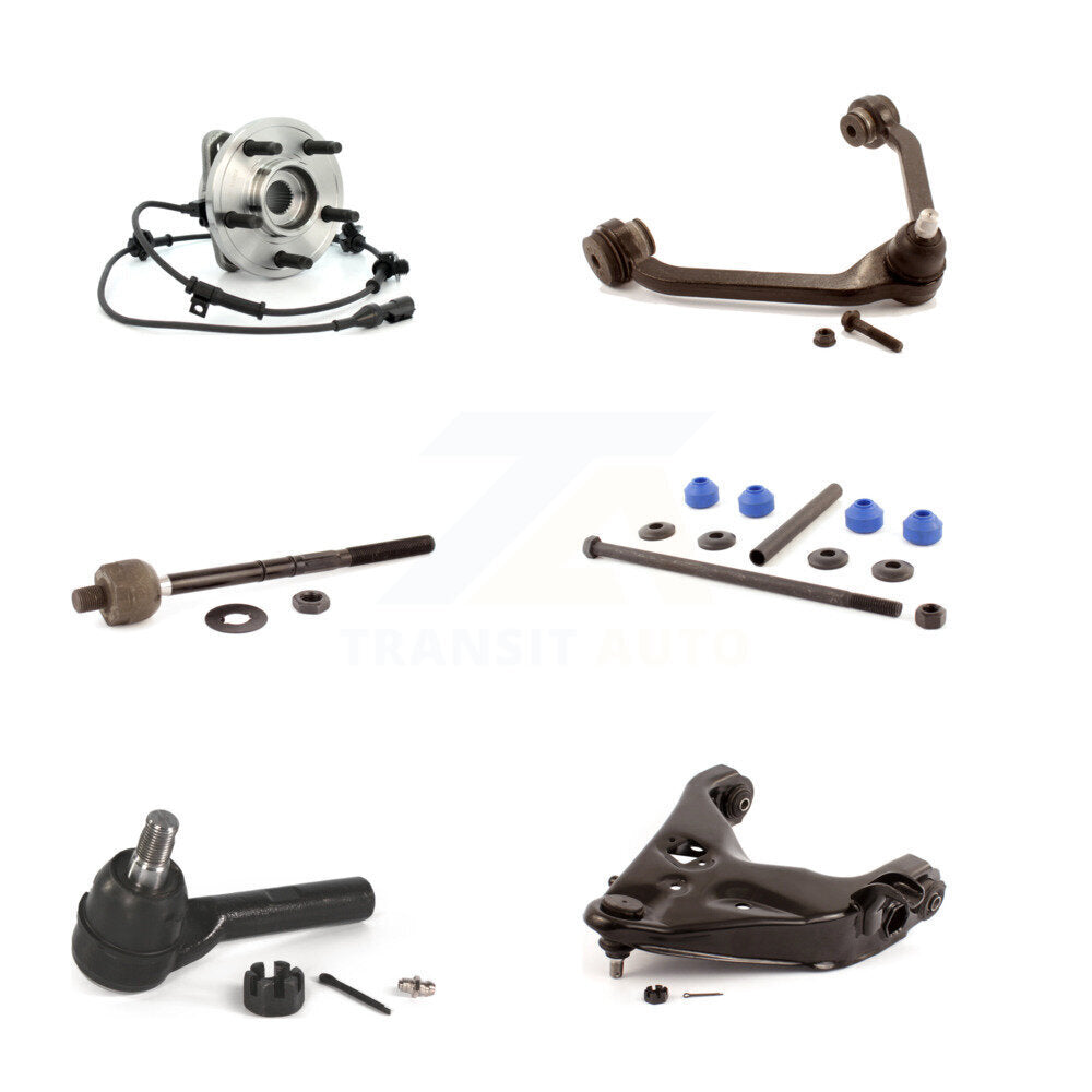Bearing Lower Upper Control Arm Tie Rod Link Front Right Kit (6Pc) For Ford Trac