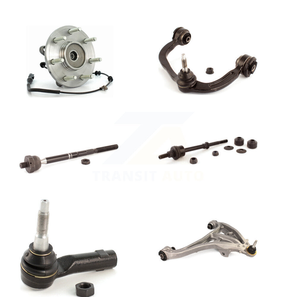 Bearing Lower Upper Control Arm Tie Rod Link Front Right Kit For Ford F-150 4WD