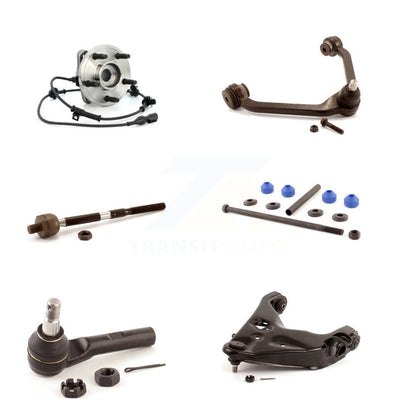 Hub Bearing Lower Upper Control Arm Tie Rod Link Front Right Kit (6Pc) For Ford