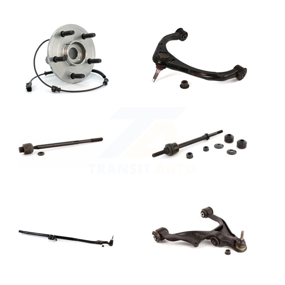 Bearing Lower Upper Control Arm Tie Rod Link Front Right Kit (6Pc) For Ram 1500