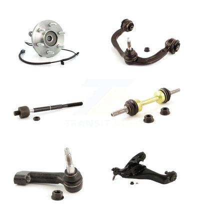 Bearing Lower Upper Control Arm Tie Rod Link Front Right Kit (6Pc) For Ford 4WD