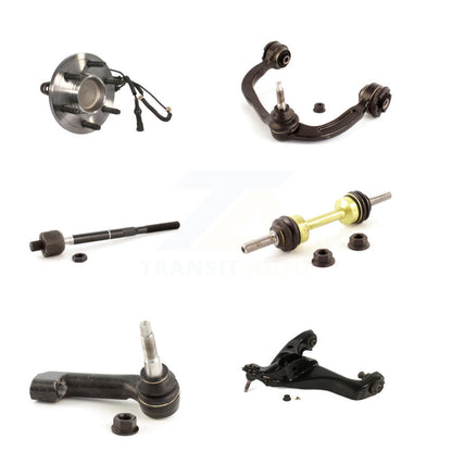 Bearing Lower Upper Control Arm Tie Rod Link Front Right Kit (6Pc) For Ford RWD