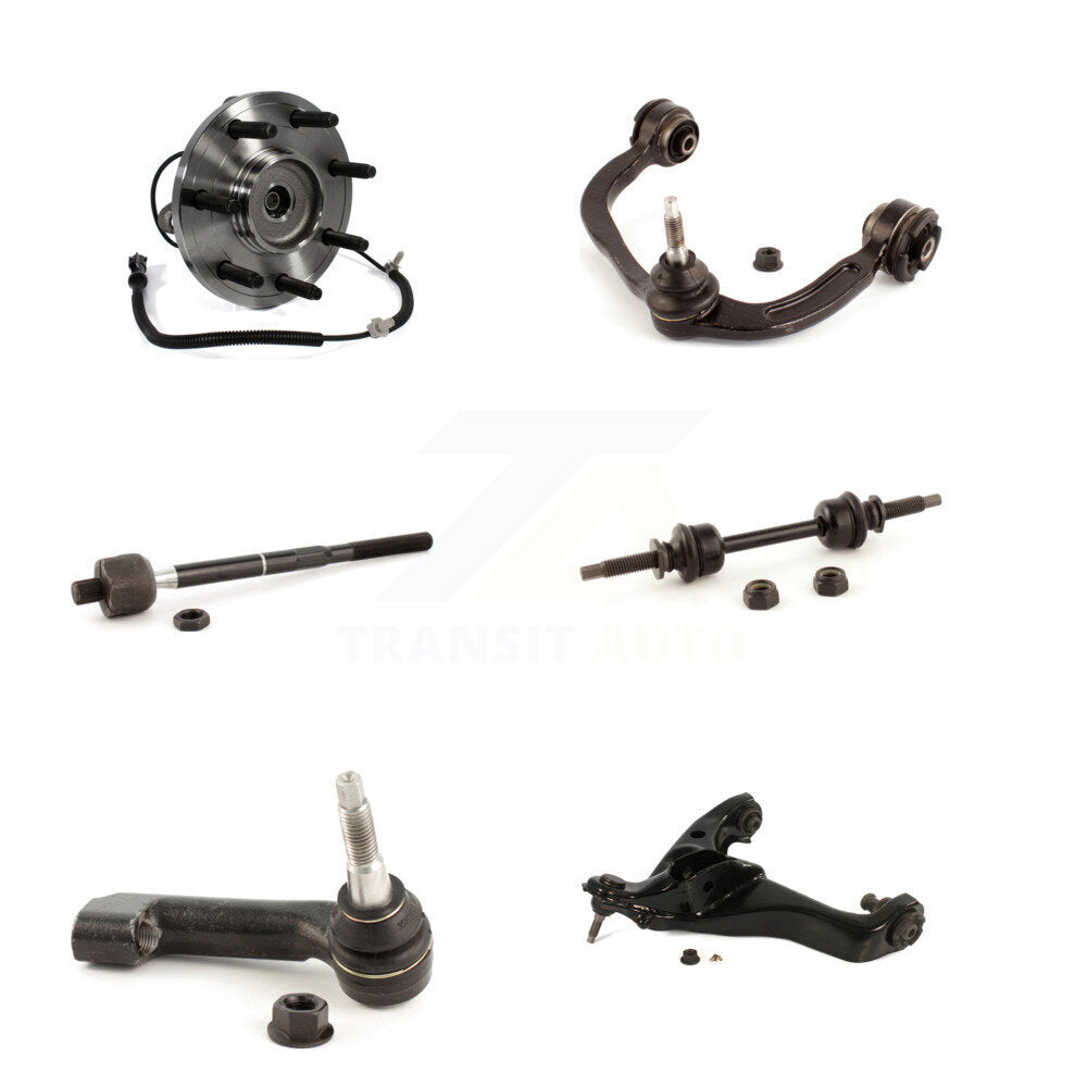 Hub Bearing Lower Upper Control Arm Tie Rod Link Front Right Kit For Ford F-150