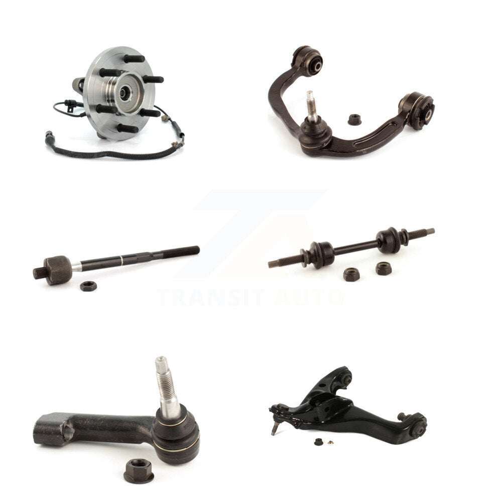 Hub Bearing Lower Upper Control Arm Tie Rod Link Front Right Kit For Ford F-150