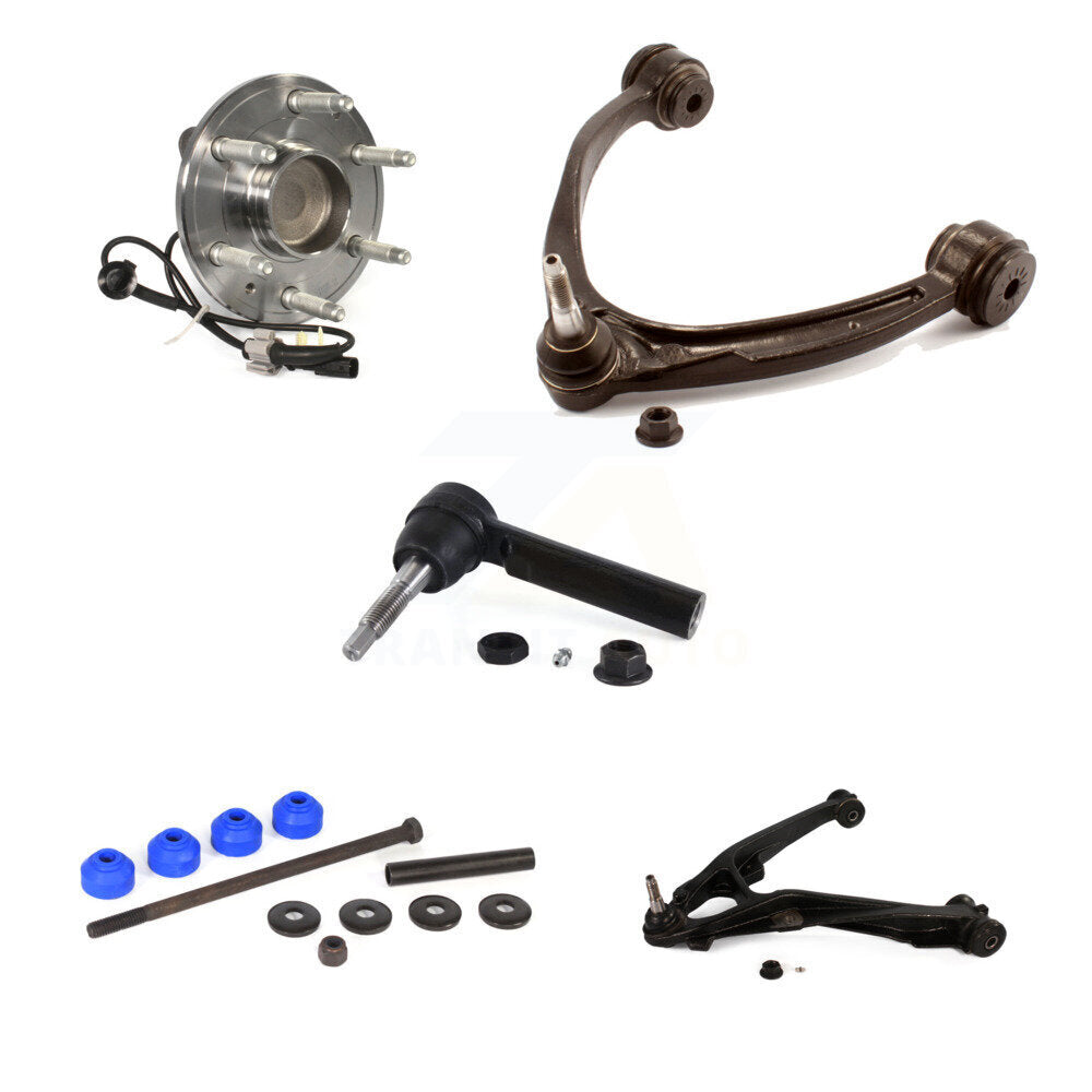 Bearing Lower Upper Control Arm Outer Tie Rod Link Front Right Kit (5Pc) For GMC
