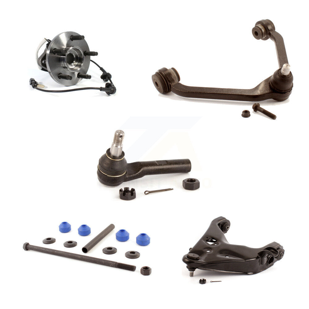 Bearing Lower Upper Control Arm with BJ Outer Tie Rod & Link Front Right Kit For