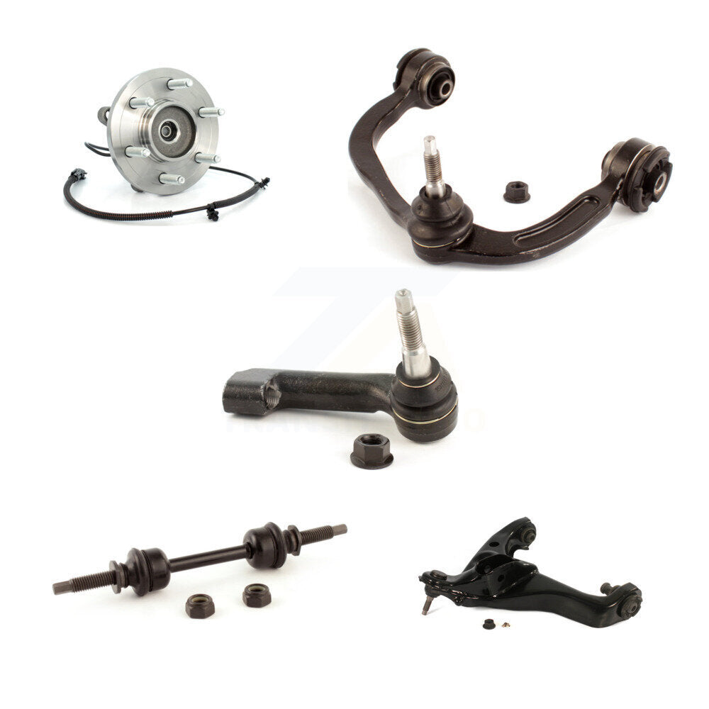 Bearing Lower Upper Control Arm with BJ Outer Tie Rod & Link Front Right Kit For