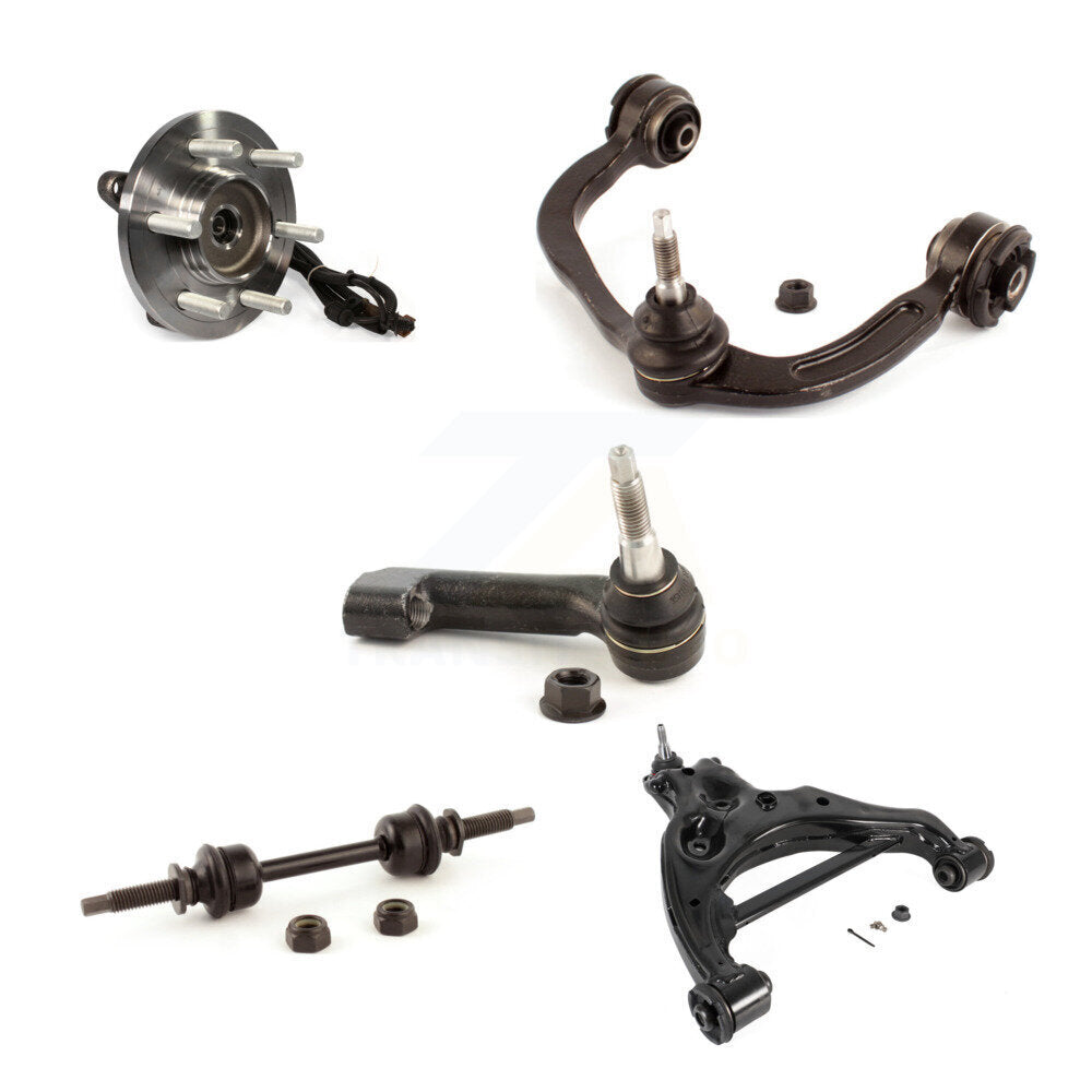 Bearing Lower Upper Control Arm with BJ Outer Tie Rod & Link Front Right Kit For