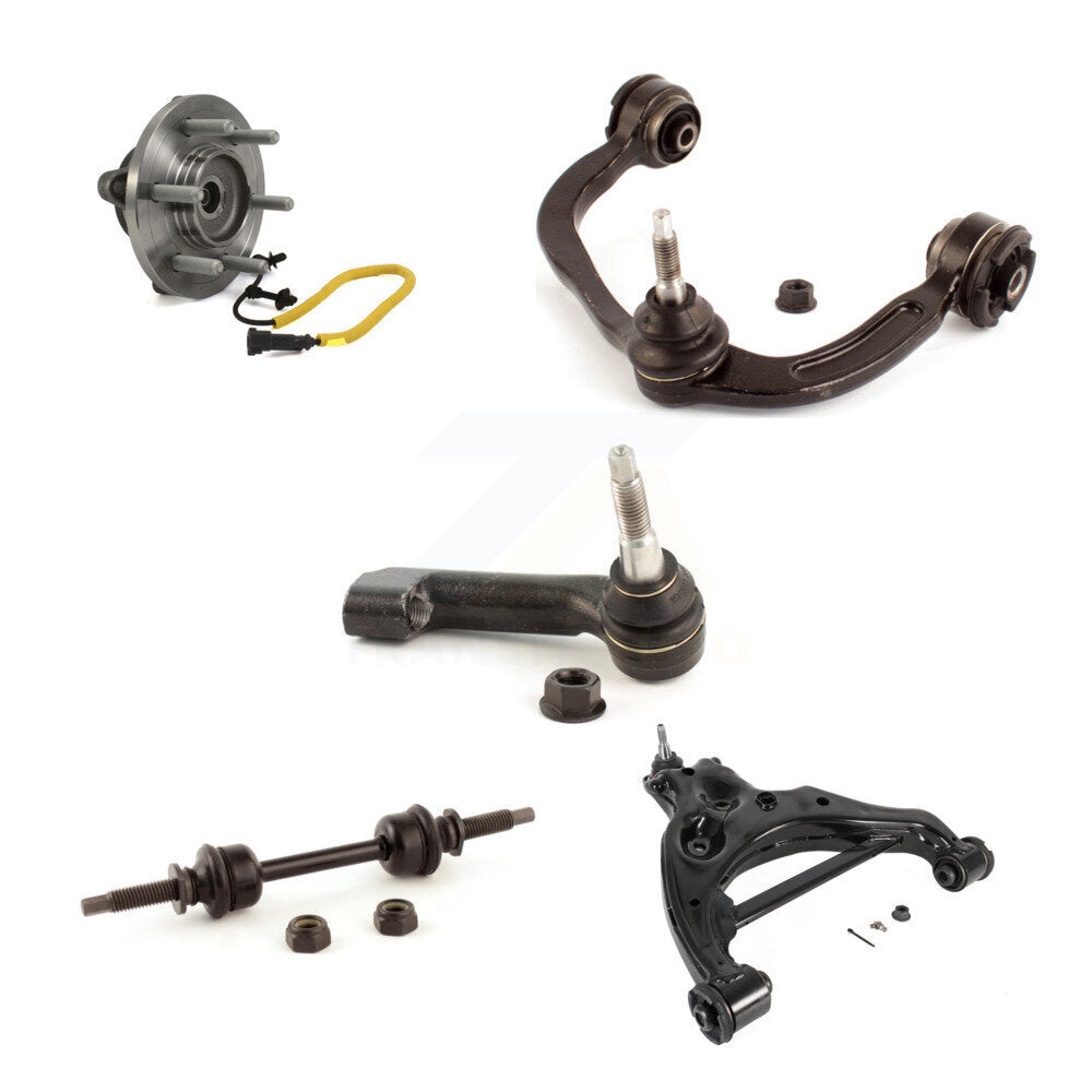 Bearing Lower Upper Control Arm with BJ Outer Tie Rod & Link Front Right Kit For