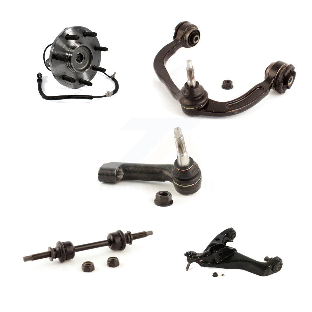 Bearing Lower Upper Control Arm with BJ Outer Tie Rod & Link Front Right Kit For