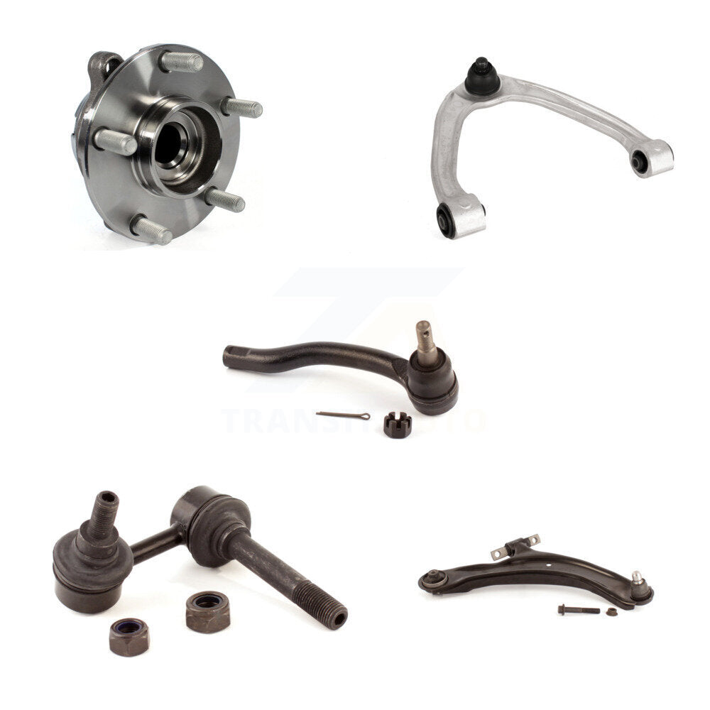 Bearing Lower Upper Control Arm with BJ Outer Tie Rod & Link Front Right Kit For