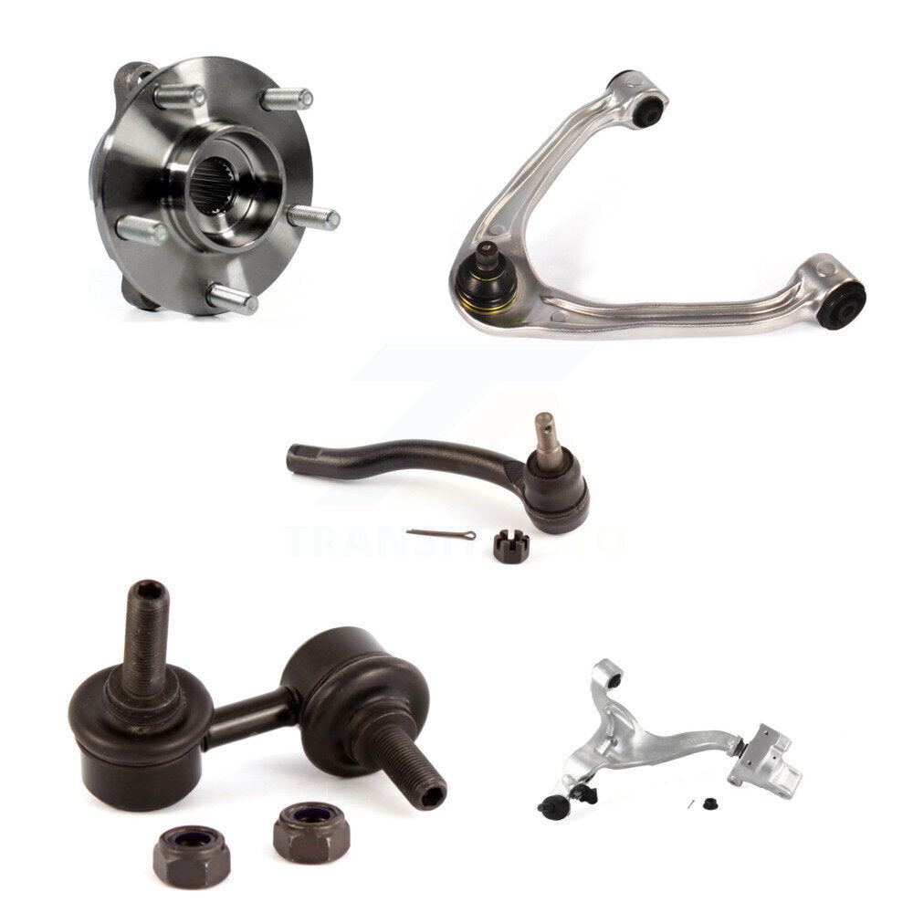 Bearing Lower Upper Arm Outer Tie Rod & Link Front Right Kit (5Pc) For INFINITI
