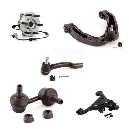 Bearing Lower Upper Control Arm Outer Tie Rod Link Front Right Kit (5Pc) For 4WD