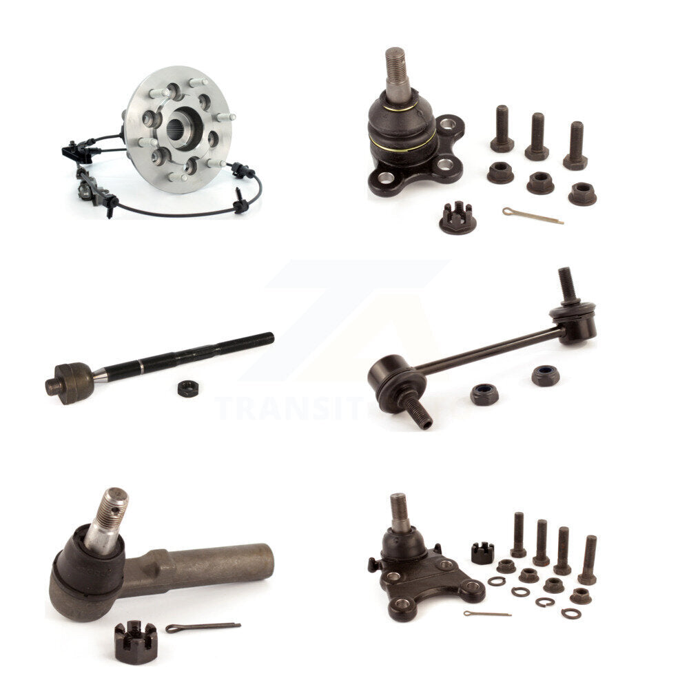 Bearing Upper Lower Ball Joint Tie Rod Link Front Right Kit (6Pc) For Chevrolet