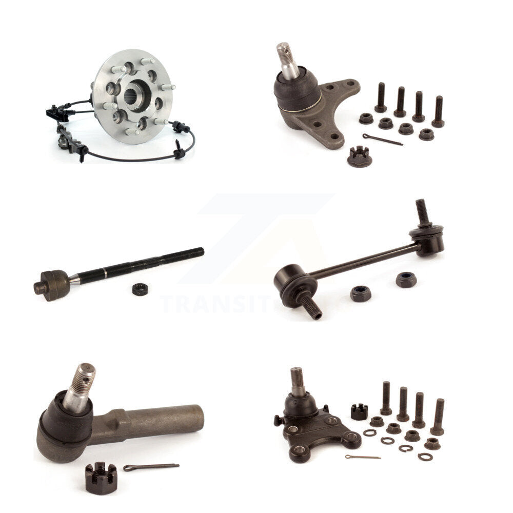 Bearing Upper Lower Ball Joint Tie Rod Link Front Right Kit (6Pc) For Chevrolet