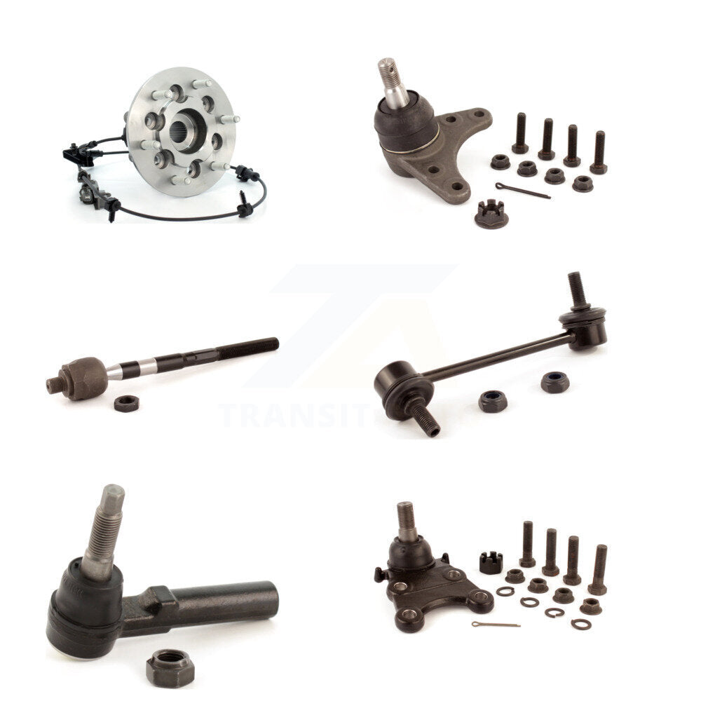 Bearing Upper Lower Ball Joint Tie Rod Link Front Right Kit (6Pc) For Chevrolet