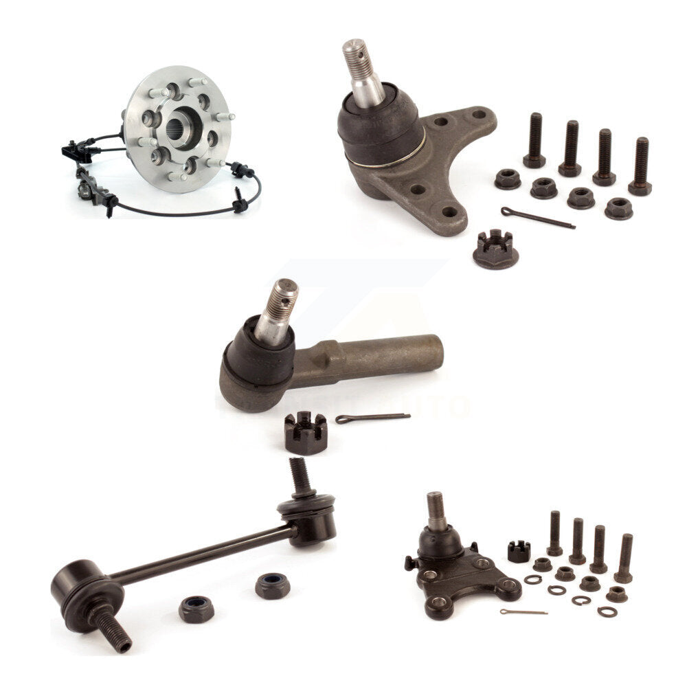 Bearing Upper Lower Ball Joint Outer Tie Rod Link Front Right Kit (5Pc) For GMC