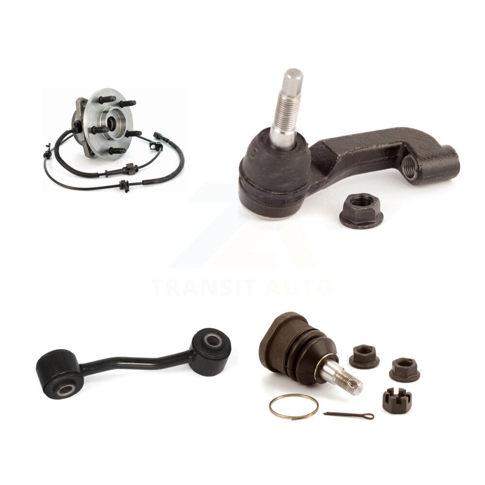 Hub Bearing Lower Ball Joint Outer Tie Rod Link Front Left Kit For Jeep Liberty