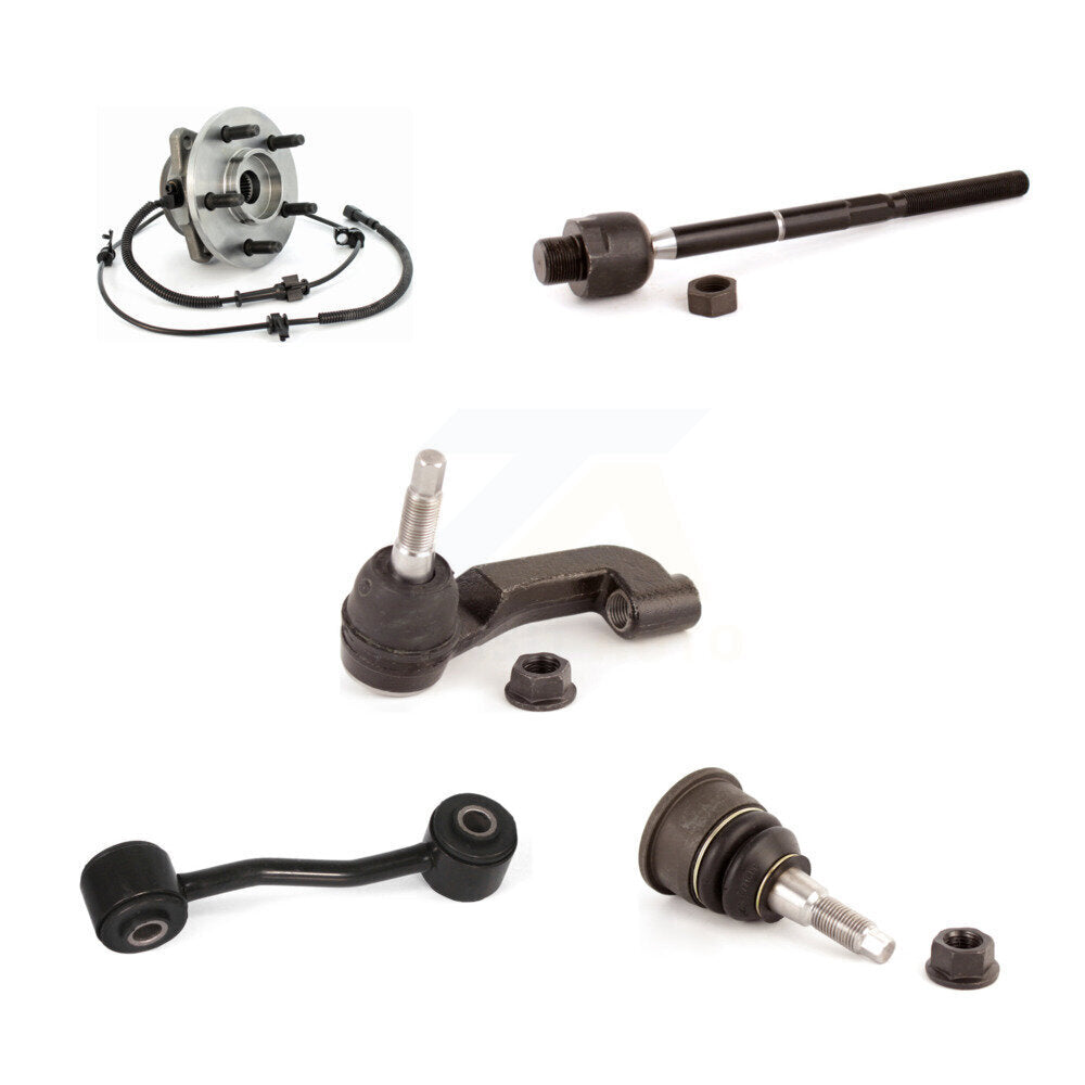 Hub Bearing Lower Ball Joint Tie Rod Link Front Left Kit (5Pc) For Jeep Liberty