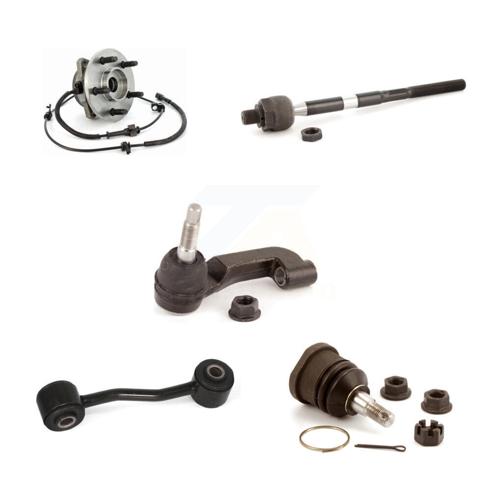 Hub Bearing Lower Ball Joint Tie Rod Link Front Left Kit (5Pc) For Jeep Liberty