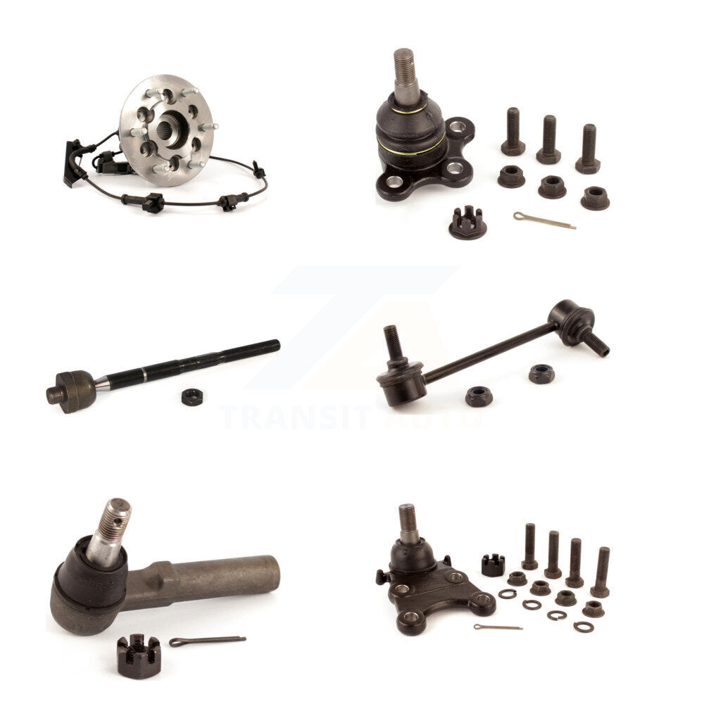 Bearing Upper Lower Ball Joint Tie Rod & Link Front Left Kit (6Pc) For Chevrolet