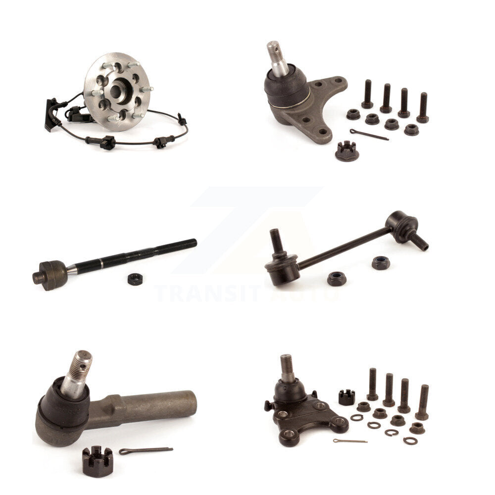 Bearing Upper Lower Ball Joint Tie Rod & Link Front Left Kit (6Pc) For Chevrolet