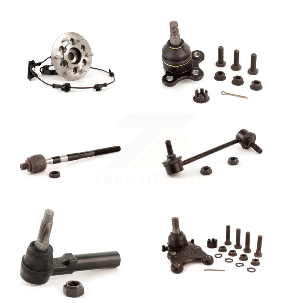 Bearing Upper Lower Ball Joint Tie Rod & Link Front Left Kit (6Pc) For Chevrolet
