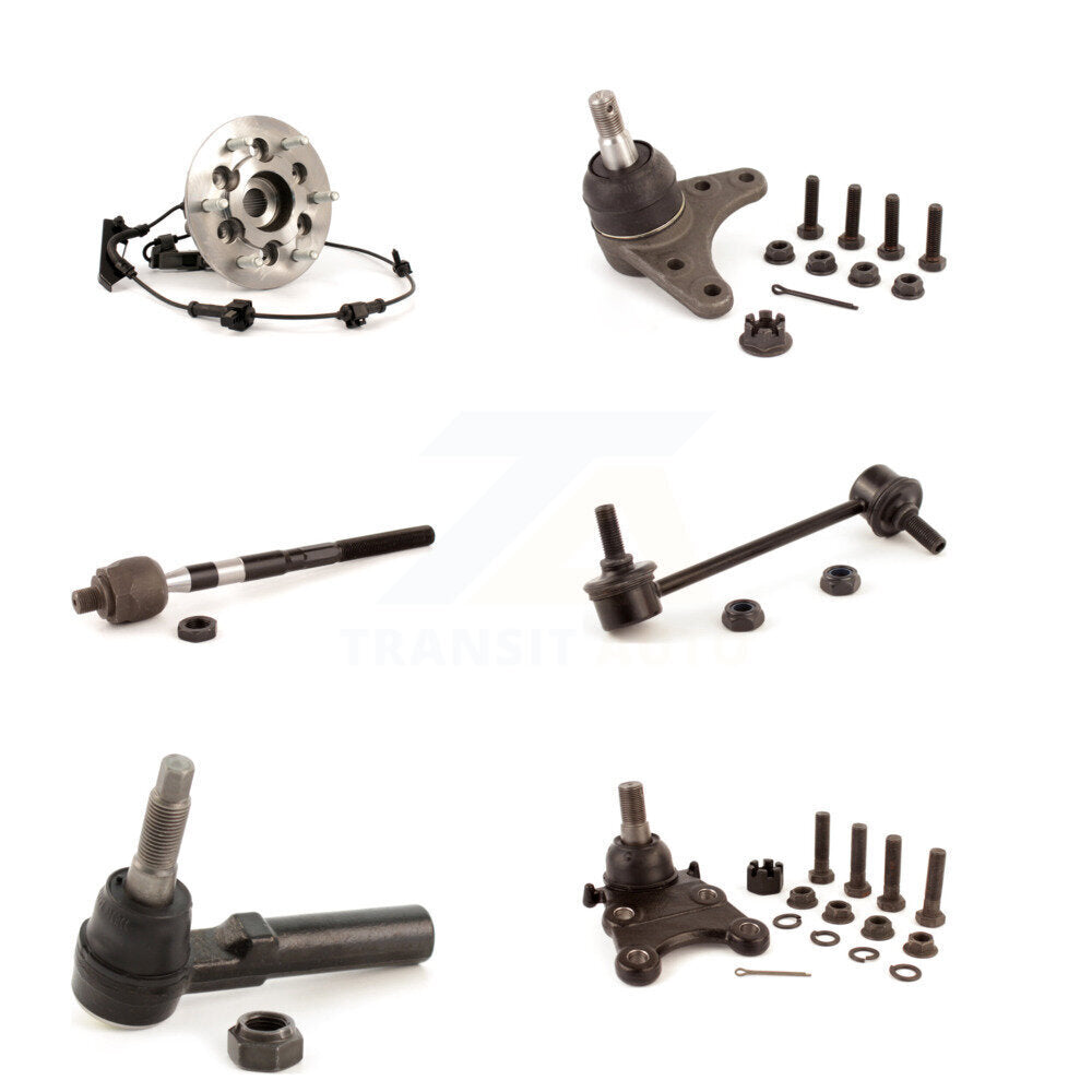 Bearing Upper Lower Ball Joint Tie Rod & Link Front Left Kit (6Pc) For Chevrolet