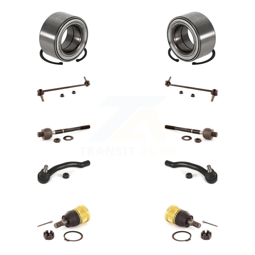 Bearing Lower Ball Joint Outer Inner Tie Rod Link Front Kit (10Pc) For Honda MDX