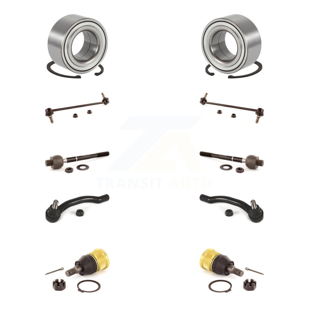 Bearing Lower Ball Joint Outer Inner Tie Rod Link Front Kit (10Pc) For Honda MDX