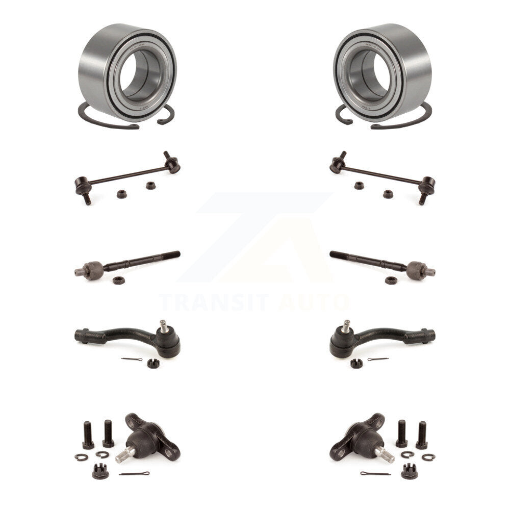 Bearing Lower Ball Joint Outer Inner Tie Rod & Link Front Kit (10Pc) For Hyundai