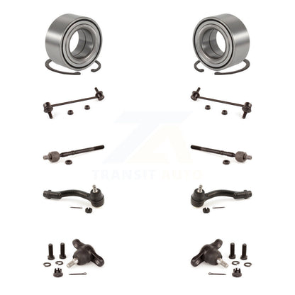 Bearing Lower Ball Joint Outer Inner Tie Rod & Link Front Kit (10Pc) For Hyundai